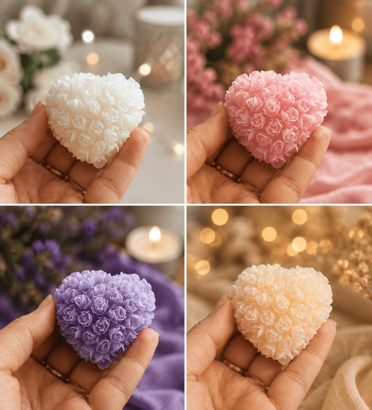 Heart handcrafted artisan candle