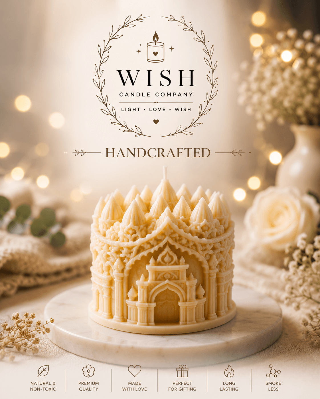 Handcrafted candles by Wish Candle Company — small batches made with intention